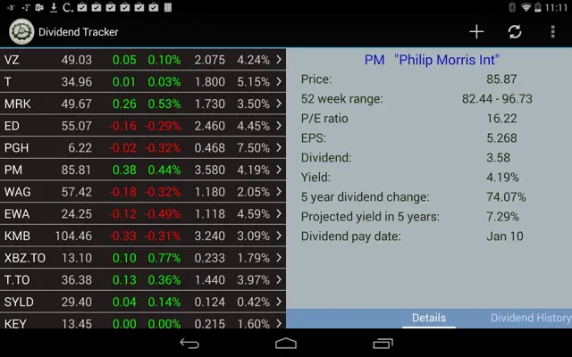 Dividend Tracker android App screenshot 4